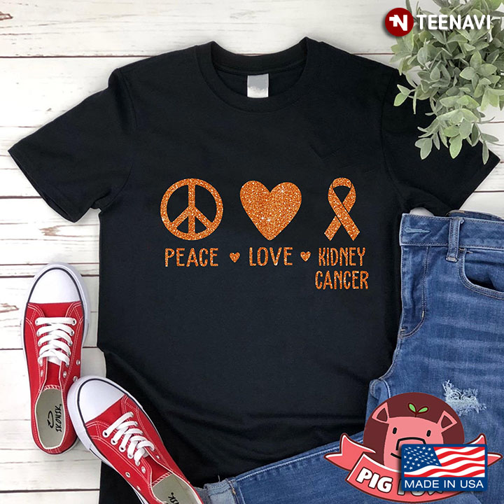 Hippie Peace Love Kidney Cancer Awareness