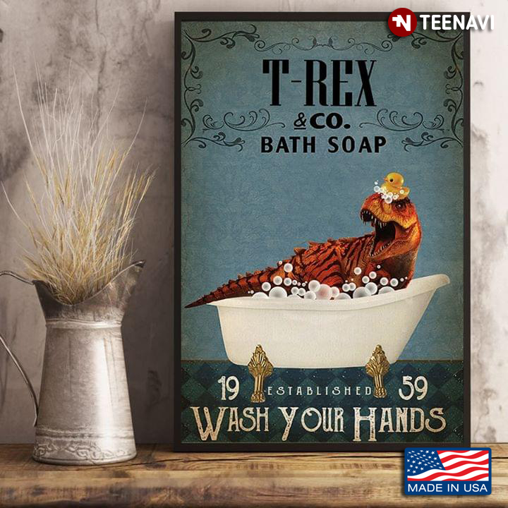 Vintage T-Rex & Little Duck & Co. Bath Soap Established 1959 Wash Your Hands