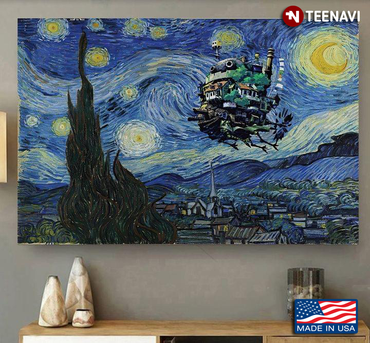 My Neighbor Totoro Totoro House In The Starry Night Vincent Van Gogh