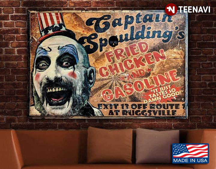 Vintage Captain Spaulding's Fried Chicken & Gasoline "It Just Tastes So Damn Good!"