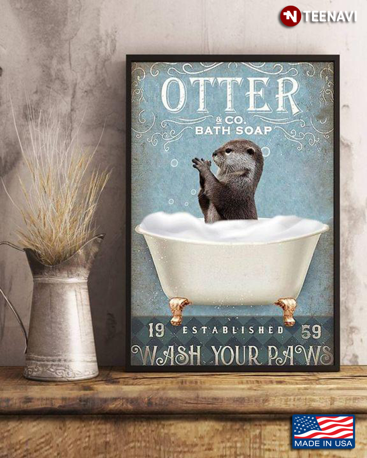 Vintage Little Otter & Co. Bath Soap Established 1959 Wash Your Paws