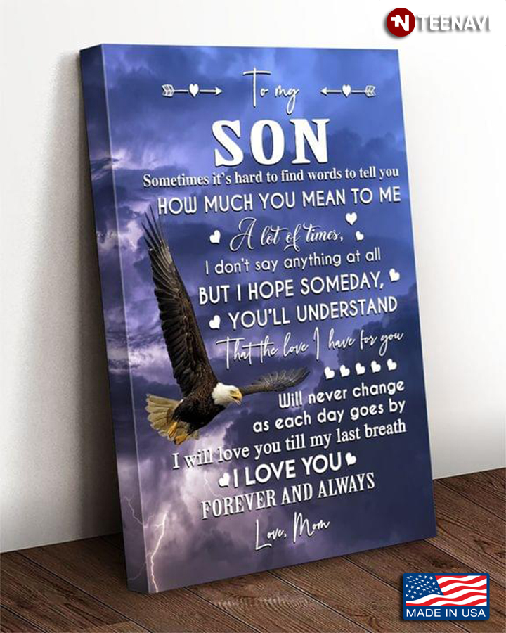 Vintage Eagle To My Son Sometimes It’s Hard To Find Words To Tell You How Much You Mean To Me