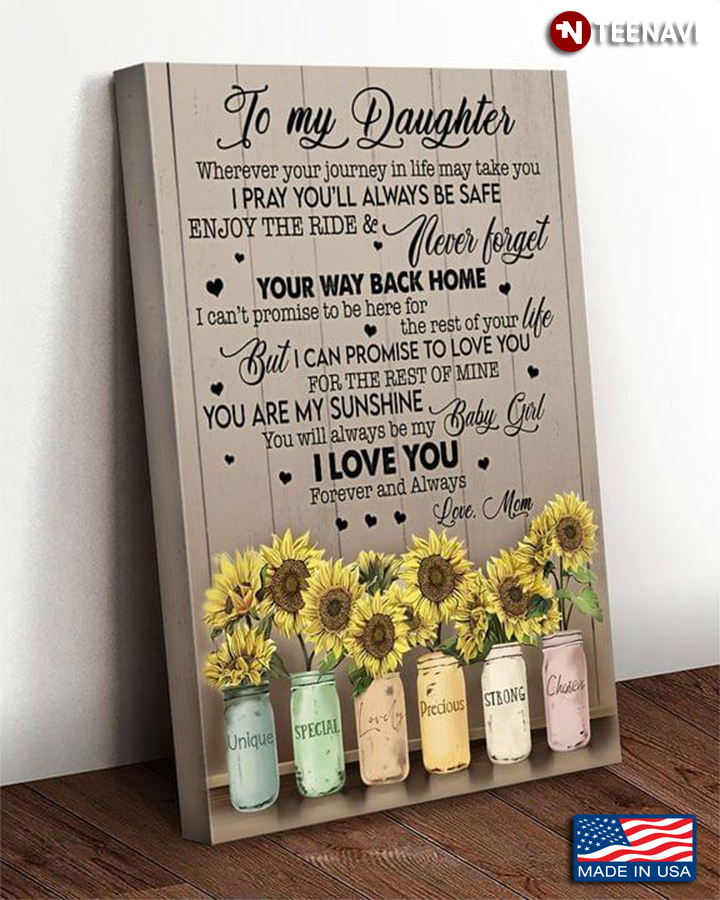 Vintage Sunflowers In Vases To My Daughter Wherever Your Journey In Life May Take You