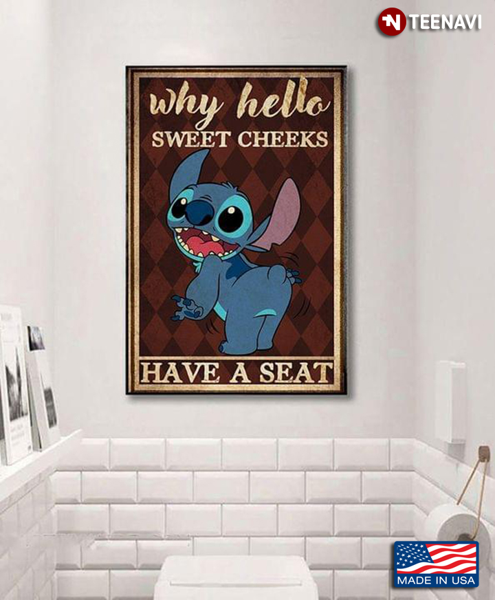 Vintage Disney Lilo & Stitch Stitch Why Hello Sweet Cheeks Have A Seat