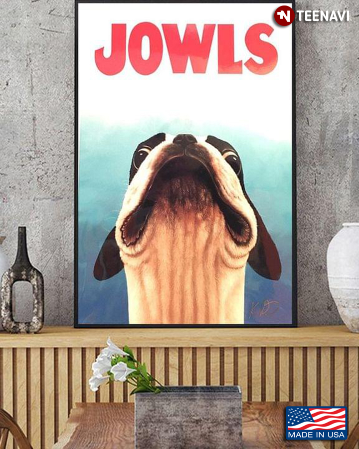 Funny Jowls Boston Terrier Parody Of Jaws Movie