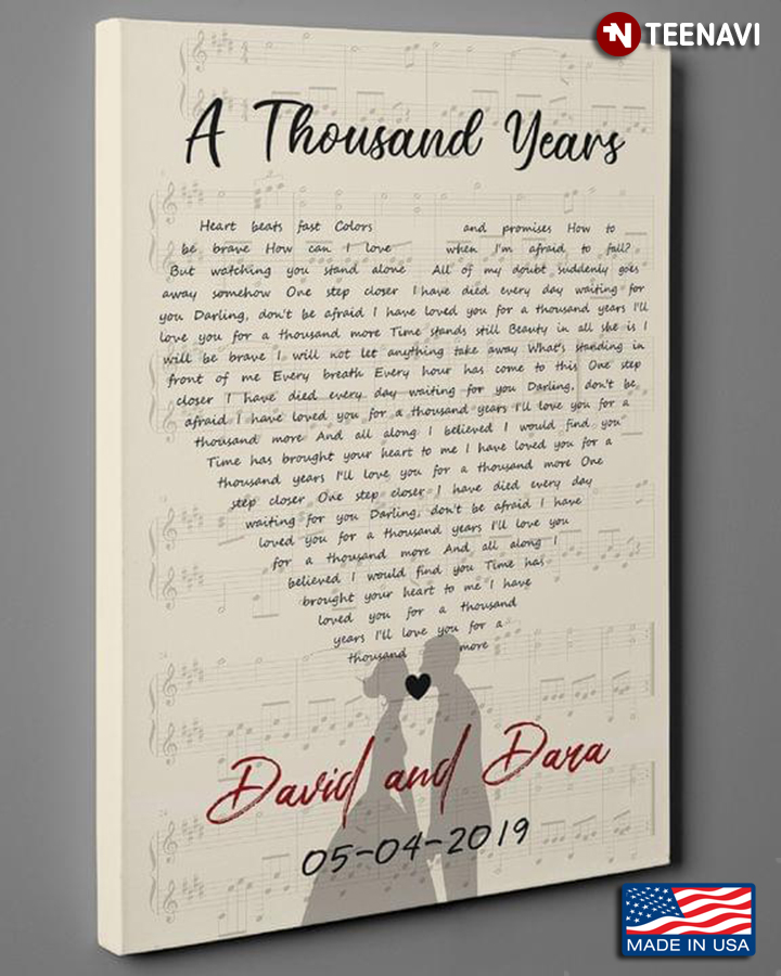 Vintage Sheet Music Theme Christina Perri A Thousand Years Lyrics With Heart Typography David And Dara