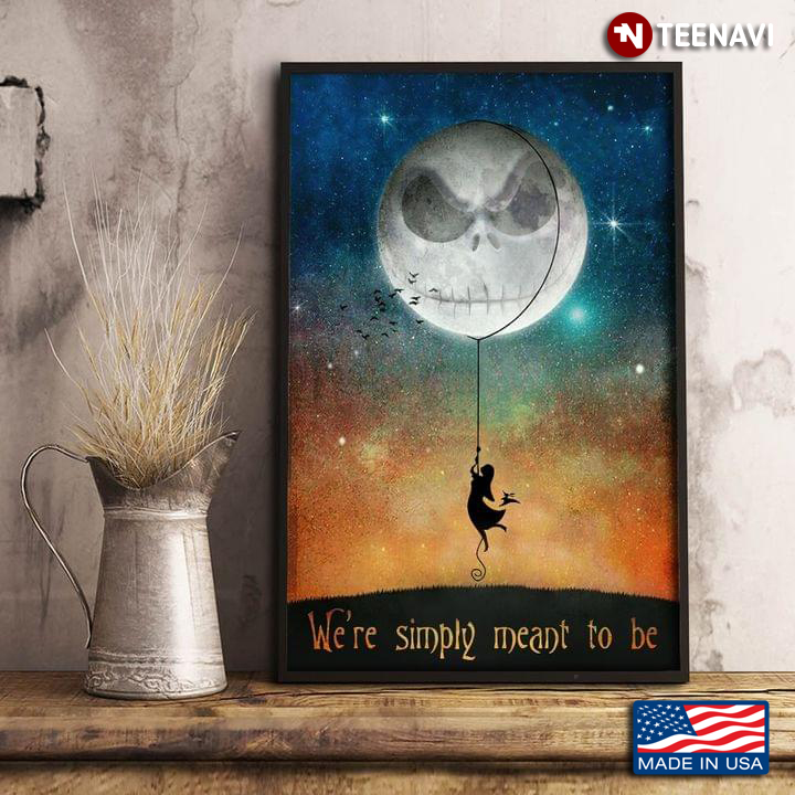 Vintage The Nightmare Before Christmas Sally & Jack Skellington Moon We're Simply Meant To Be