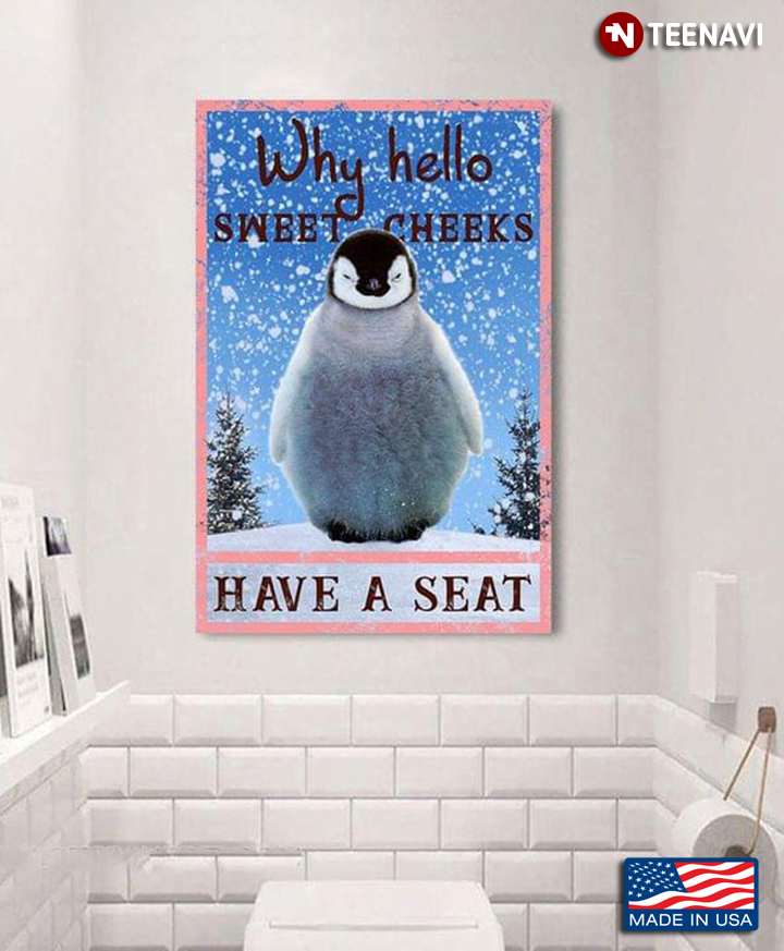 Vintage Penguin In The Snow Why Hello Sweet Cheeks Have A Seat