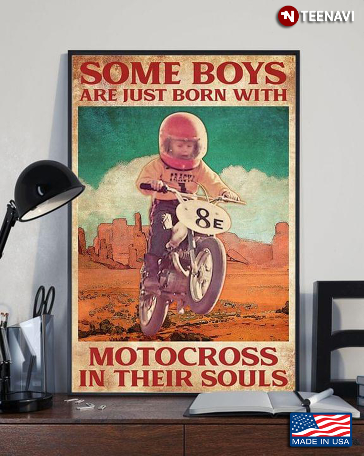 Vintage Some Boys Are Just Born With Motocross In Their Souls