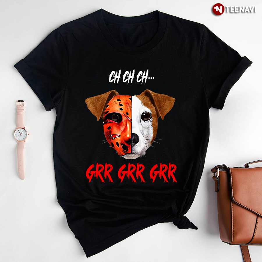 Beagle Mask  Jason Voorhees Ch Ch Ch Grr Grr Grr Halloween T-Shirt