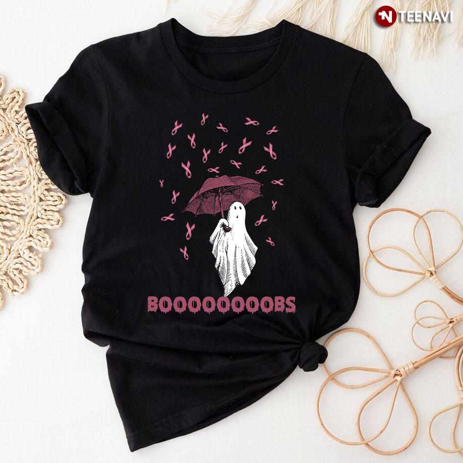 Boooooooobs Halloween Breast Cancer Awareness T-Shirt