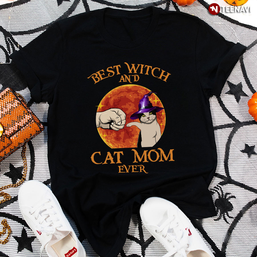 Best Witch And Cat Mom Ever Halloween T-Shirt