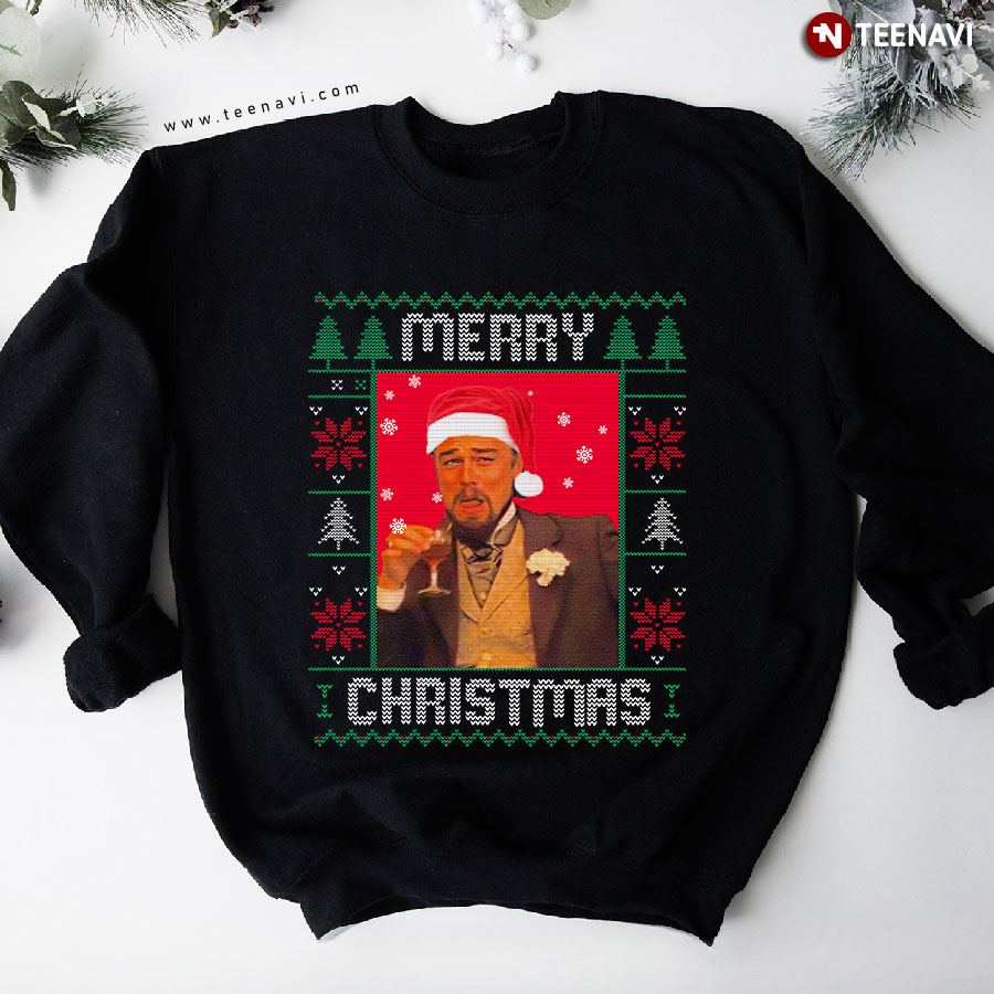 Leonardo Dicaprio Meme Ugly Christmas Sweatshirt