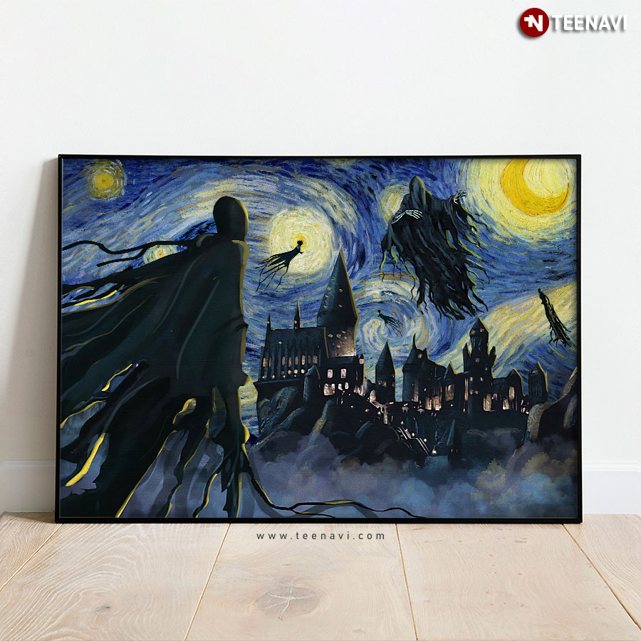Harry Potter And The Prisoner Of Azkaban Dementors Of Azkaban In The Starry Night Vincent Van Gogh Poster