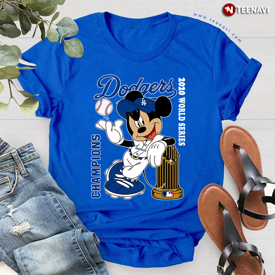 2020 World Series Champions Los Angeles Dodgers Mickey Mouse T-Shirt