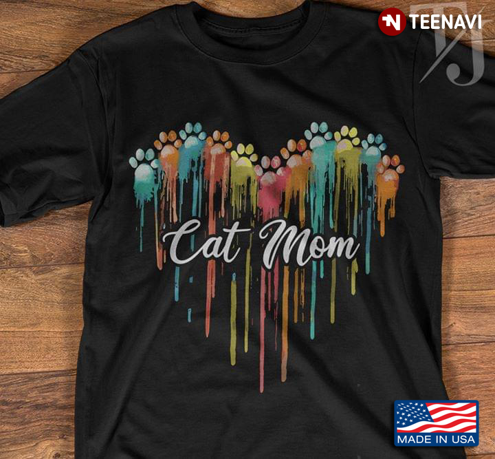 Cat Mom  Paw Heart