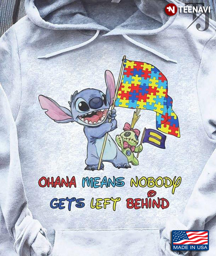 Stitch Ohana Means Nobody Gets Left Behind Autism Awareness New Style