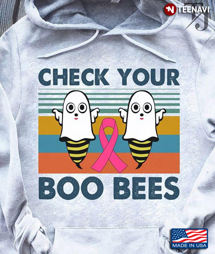 Check Your Boo Bees Breast Cancer Awareness Vintage
