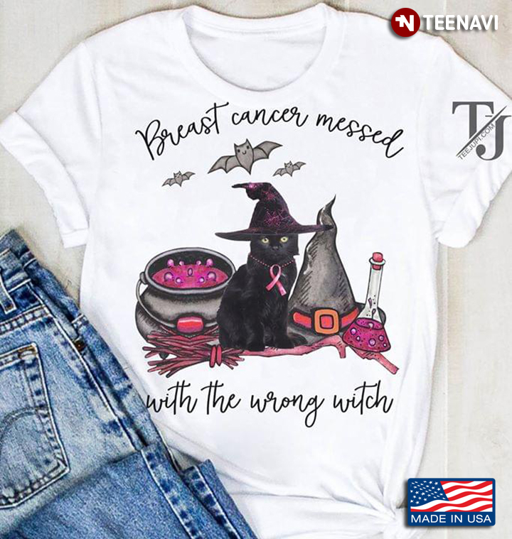 Black Cat Cauldron Witch Breast Cancer Messed With The Wrong Witch