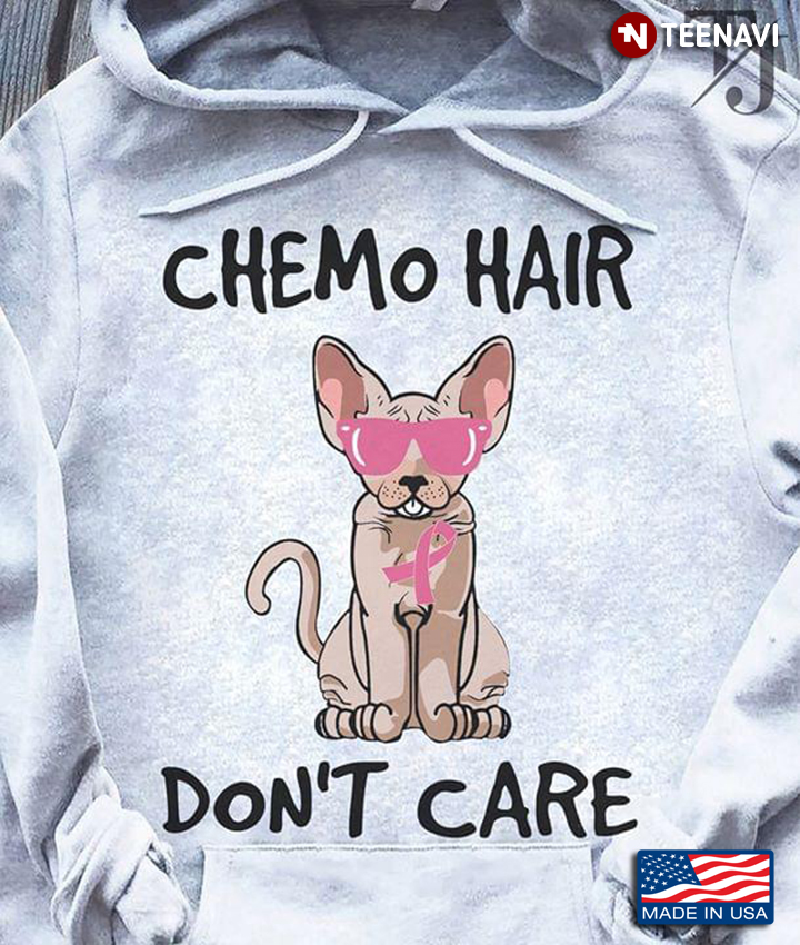 Cat Chemo Hair Don't Care Breast Cancer Awaeness
