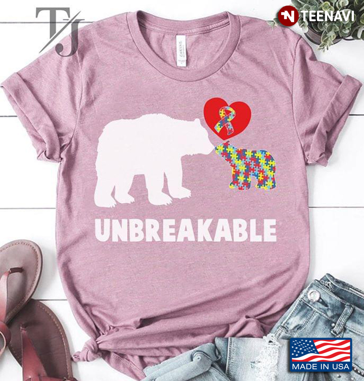 Unbreakable Bear Autism Awareness Heart