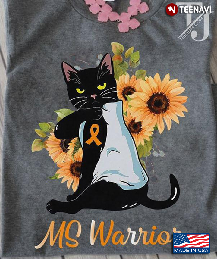 Ms Warrior Multiple Sclerosis Warrior Black Cat Sunflower