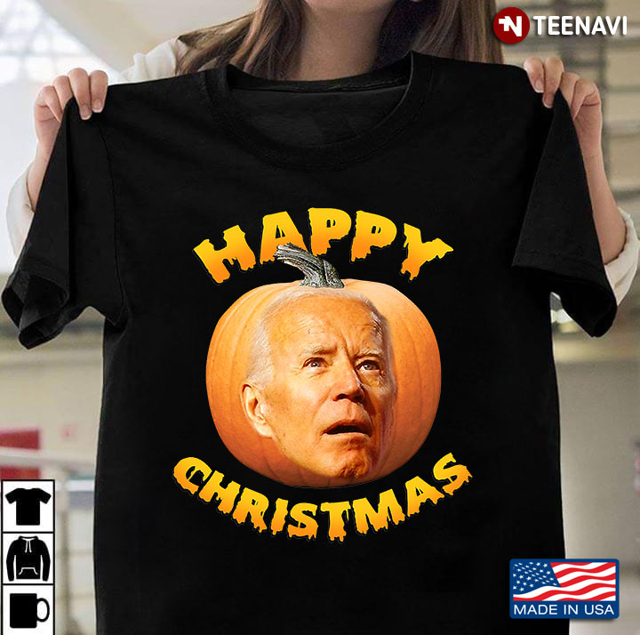 Funny Anti Joe Biden Happy Christmas Holiday Pumpkin Head