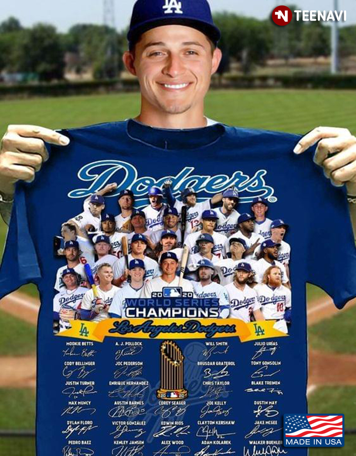 2020 World Series Champion Los Angeles Dodgers Member Signatures