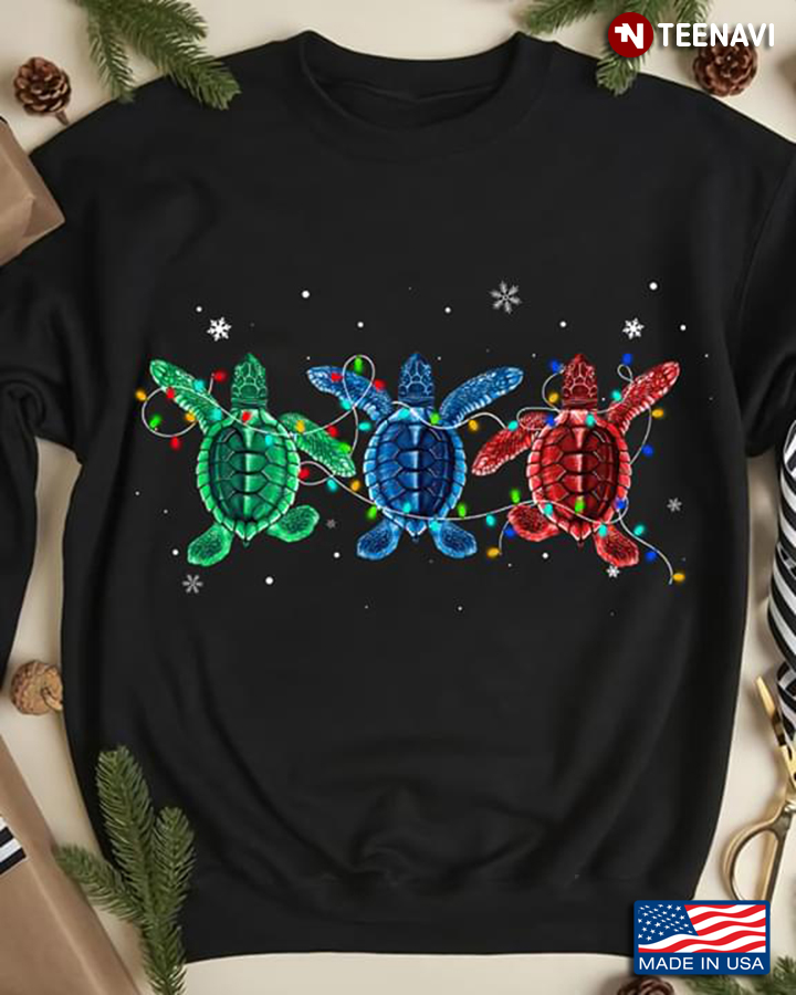Turtle With Light Christmas