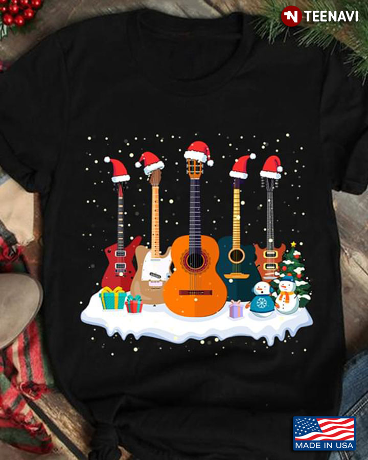 Guitar With Christmas Ornament