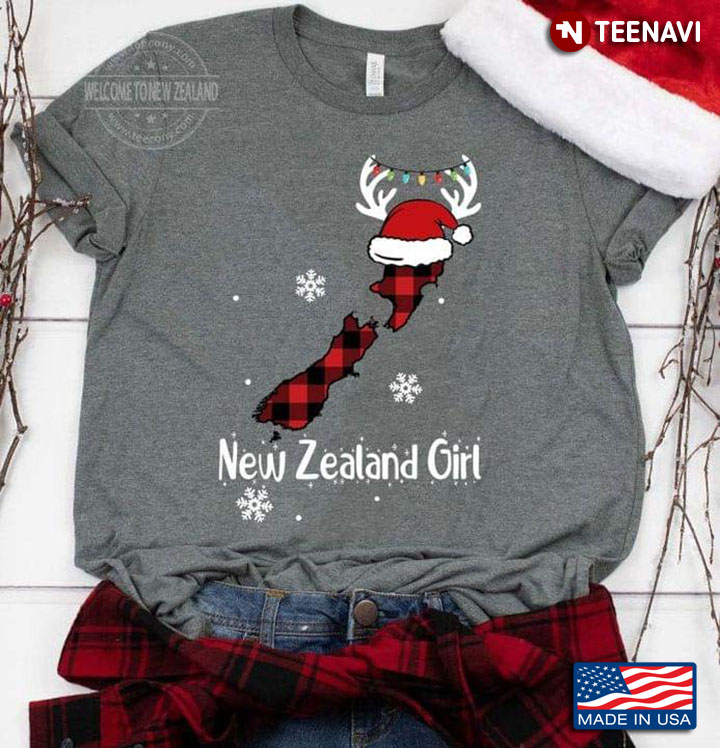 Funny Map With Lights New Zealand Girl Christmas