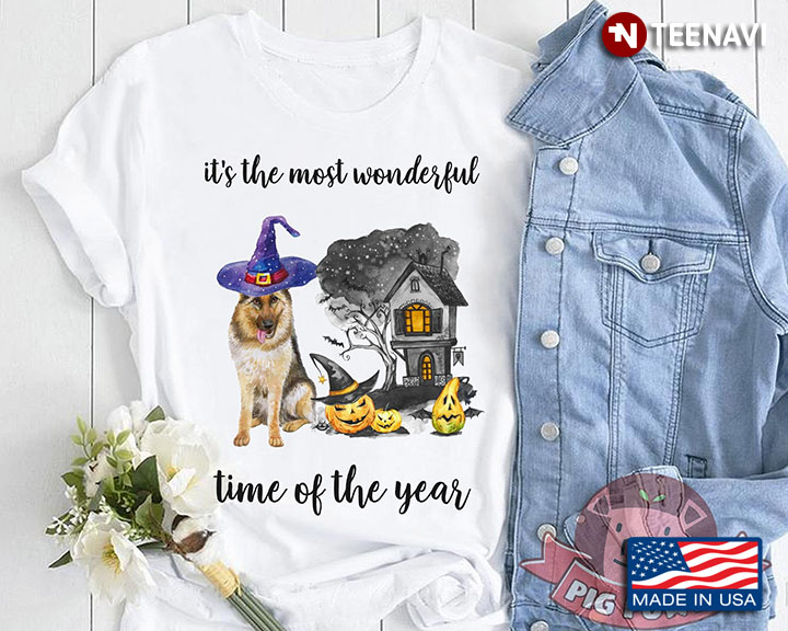 German Shepherd Witch It's The Most Wonderful Time Of The Year Halloween