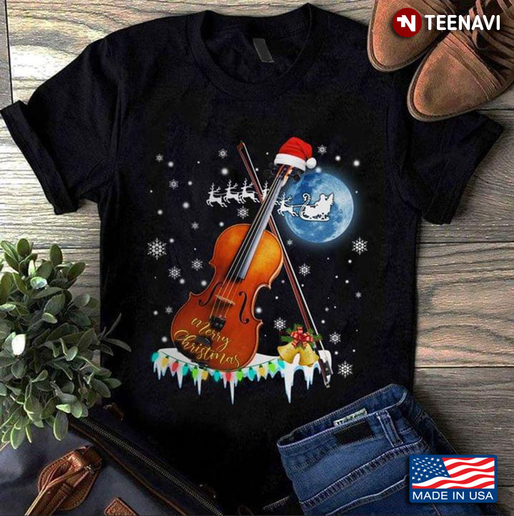Merry Christmas Violin Santa Clause