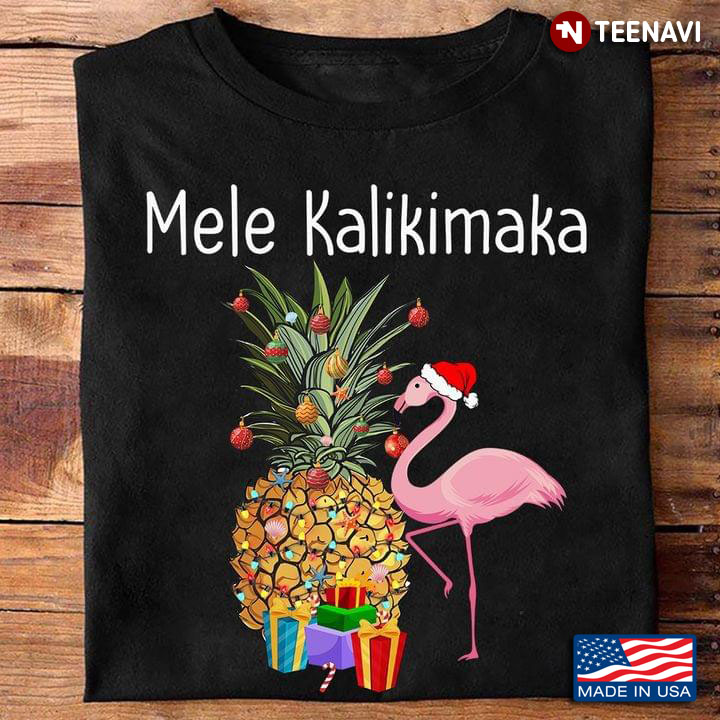 Mele Kalikimaka Flamingo Christmas Pineapple Hawaiian New Version