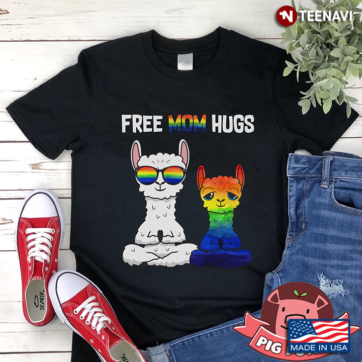 Free Mom Hugs Llama LGBT