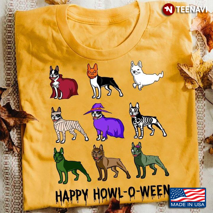 Halloween Boston Terrier Happy Howl- O- Ween