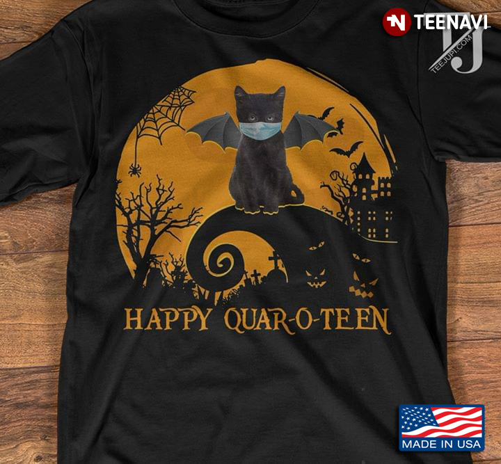 Cat Qurantine Happy Quar-O-Teen Halloween