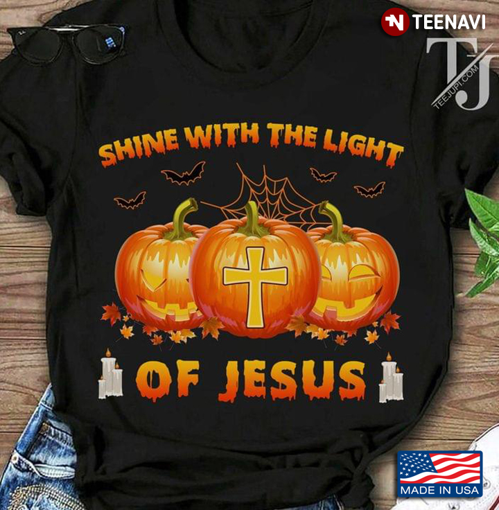Shine With The Light Of Jesus Pumpkin Halloween