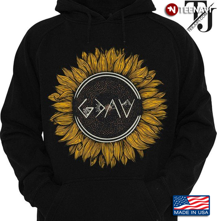 God is Greater Than the Highs and Lows Christian Sunflower