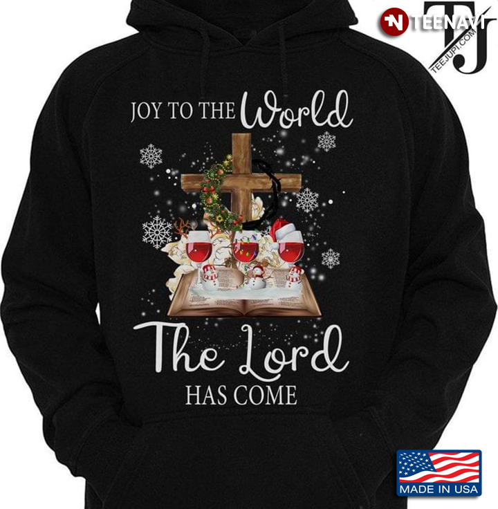 Cross With Wine Holy Bible Joy To The World The Lord Has Come Christmas