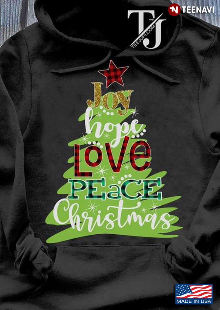 Christmas Tree Joy Hope Love Peace Christmas