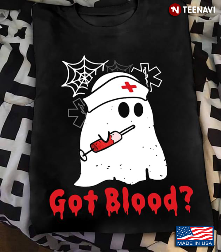 Nurse Boo Got Blood Halloween T-Shirt