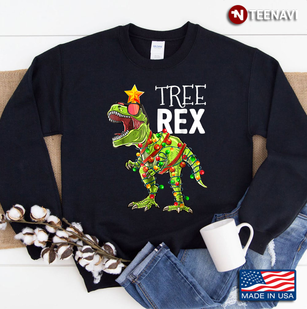 Funny T Rex Ugly Christmas Sweat Sweater Women Kids Men Sweatshirt