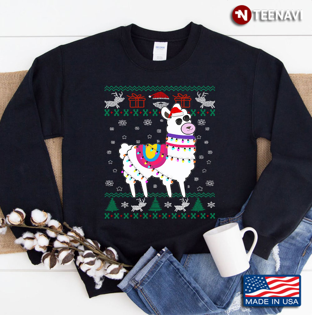Llama Ugly Christmas Sweater Sweatshirt