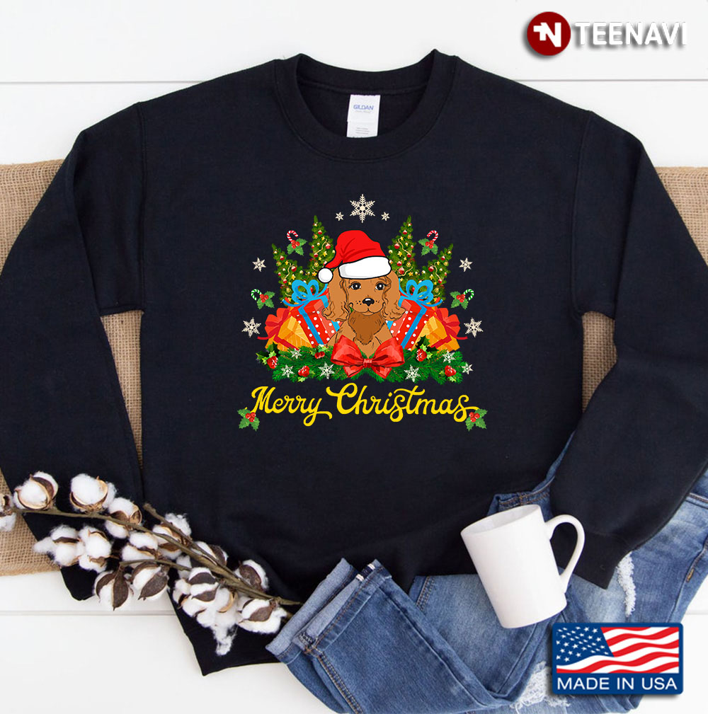 Merry Christmas Dog And Christmas Ornament Sweatshirt