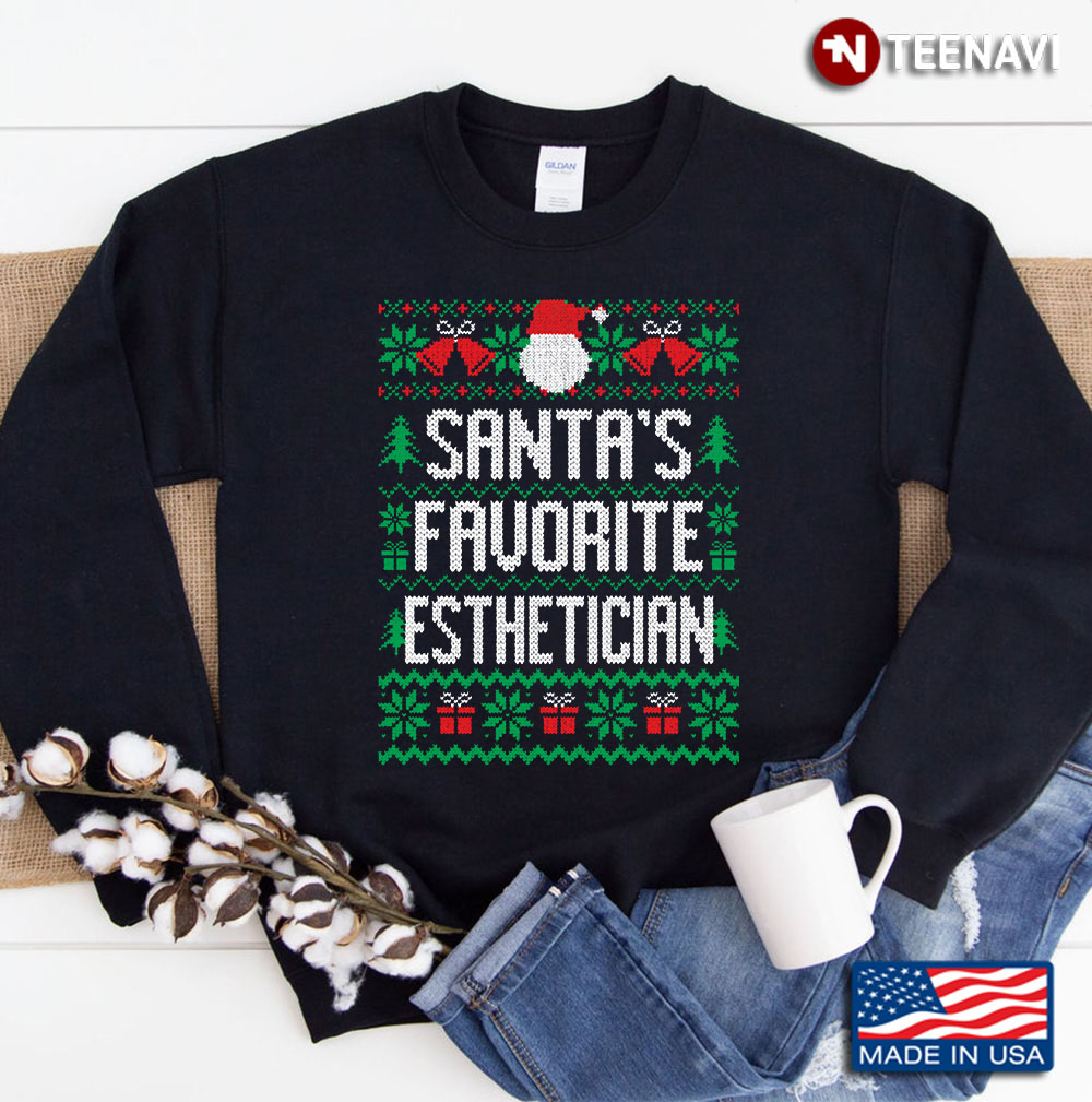 Santa's Favorite Esthetician Sweatshirt
