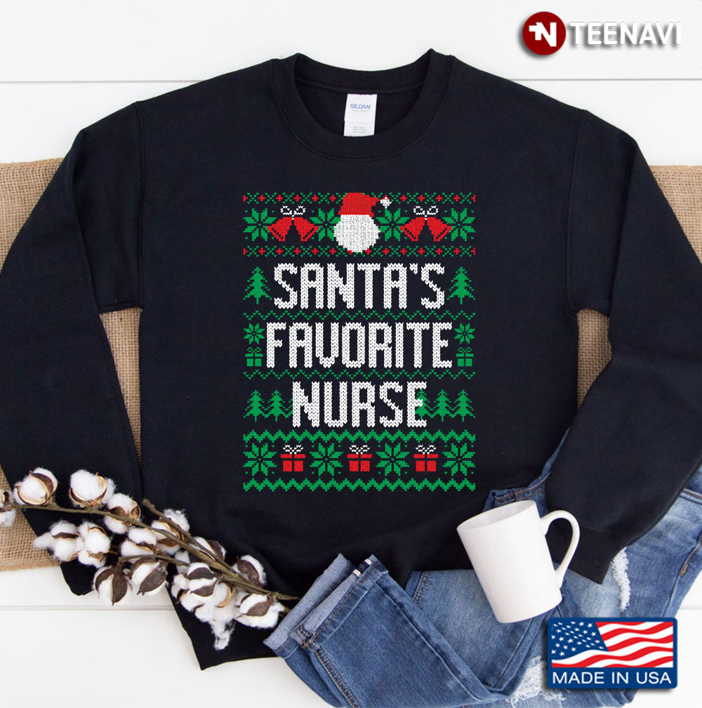Santa's Favorite Nurse Sweatshirt