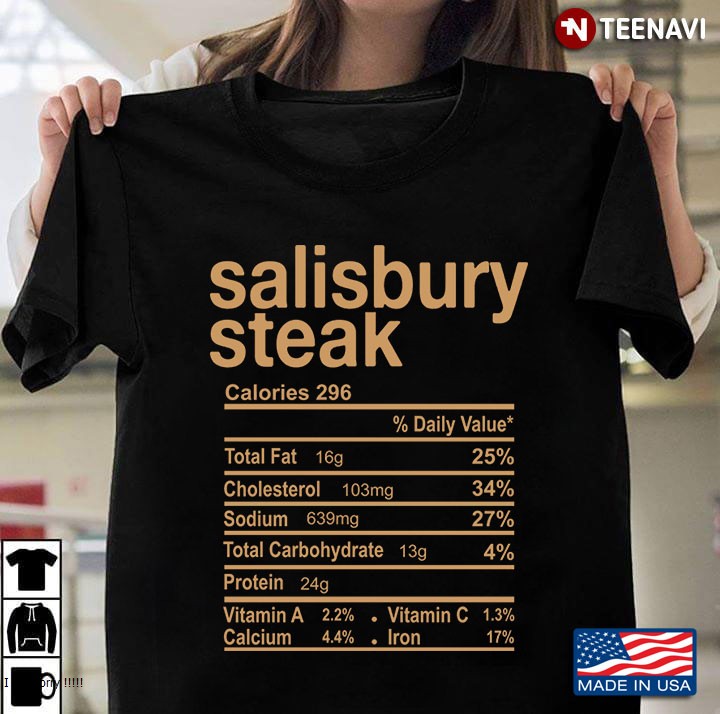 Funny Salisbury Steak Nutrition Facts Matching Thanksgiving
