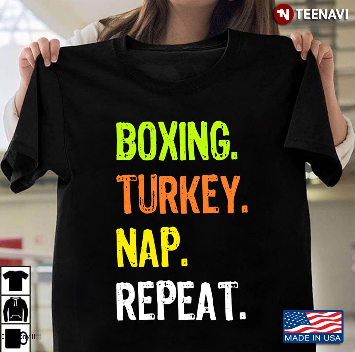 Funny Thanksgiving Design - Boxing Turkey Nap Repeat