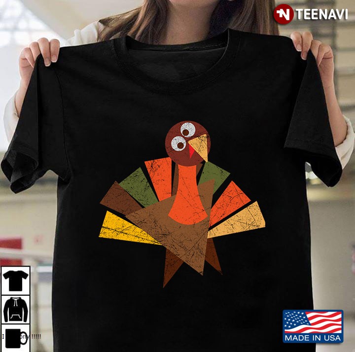 Funny Thanksgiving Turkey Cubism Style